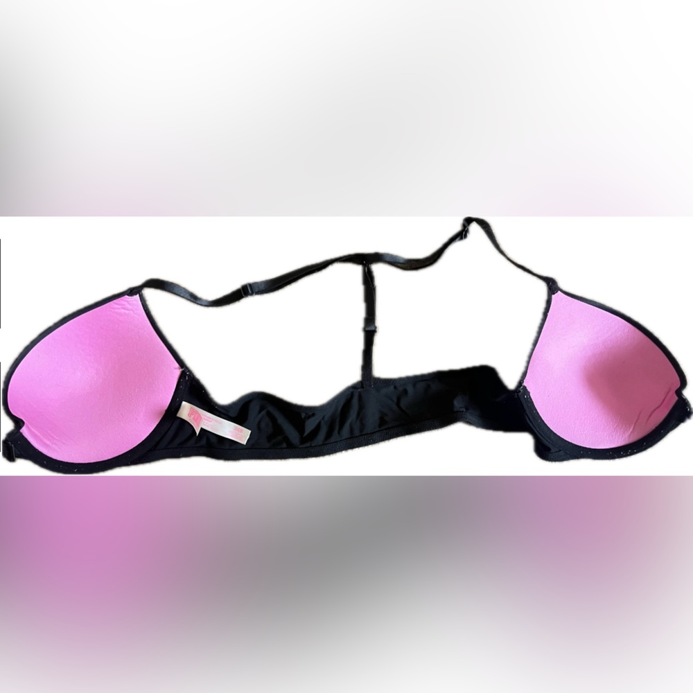 PINK Victoria's Secret Black Push Up Bra. Size 34B. Excellent condition. - Picture 6 of 10